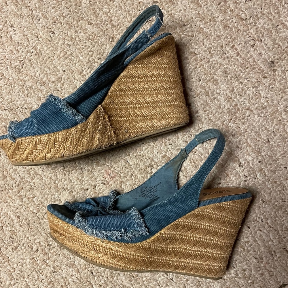 Denim Wedges / Size 9